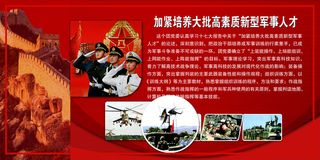 部队展板分层模板