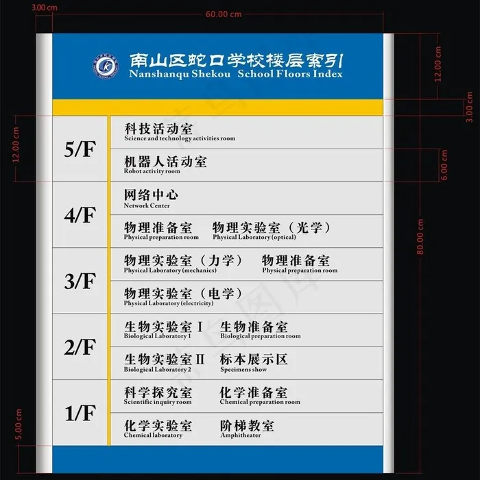 楼层索引牌图片cdr矢量模版下载