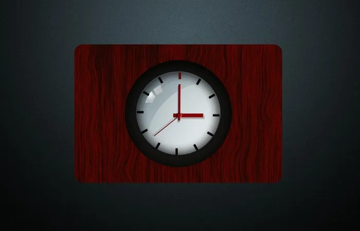 木质时钟 psd图片psd模版下载