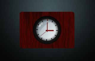 木质时钟 psd图片