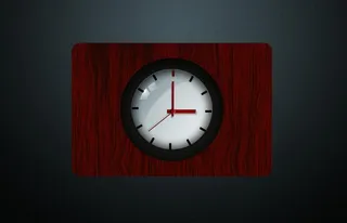 木质时钟 psd图片