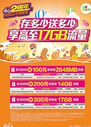 中国移动存送活动流量升级图片