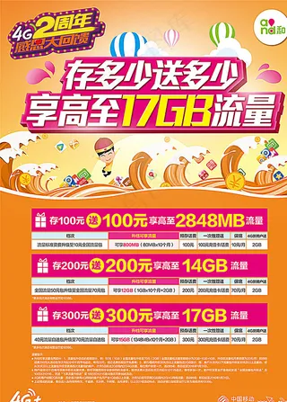 中国移动存送活动流量升级图片