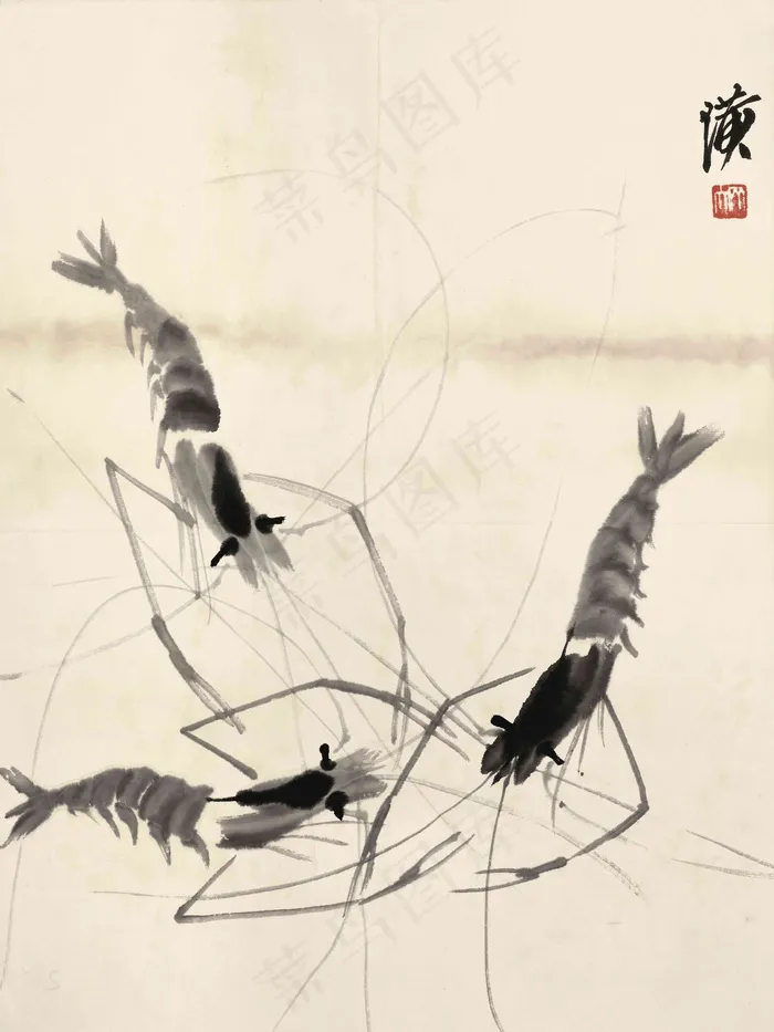 齐白石 虾图片