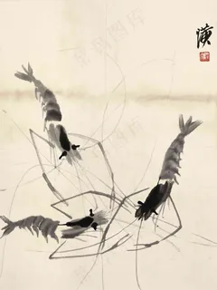 齐白石 虾图片 齐白石 虾图片