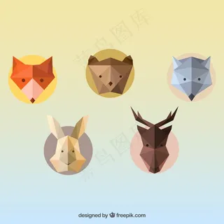 矢量可爱卡通狐狸