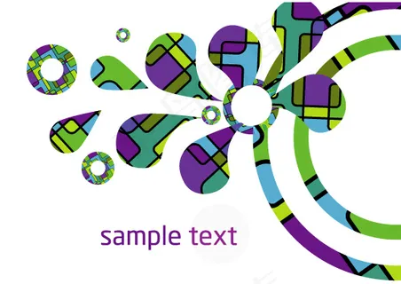 创意色块拼接图案背景矢量素材