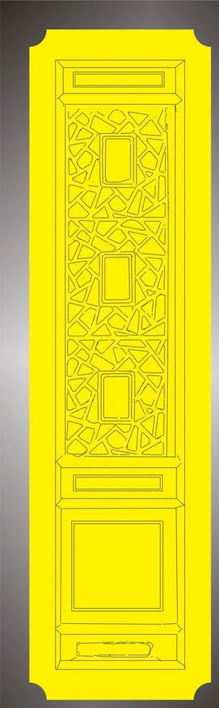 传统木门图片cdr矢量模版下载