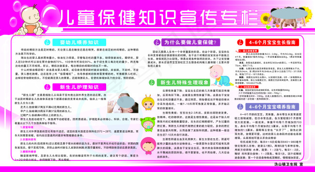 儿童保健宣传栏(210X297)cdr矢量模版下载