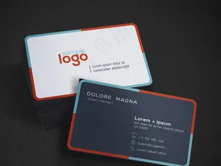 简约时尚经典名片模板圆角