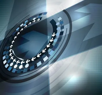 旋转动感箭头环路 商务科技背景图片