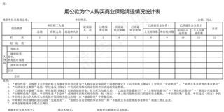 用公款为个人商业保险清退情况统计表