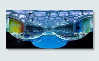 水立方十米跳台上360度全景图片