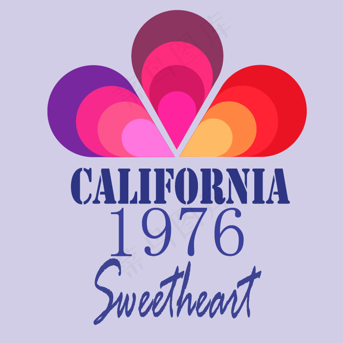 印花矢量图 几何 扇形 文字 英文...