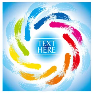 彩色墨迹矢量素材