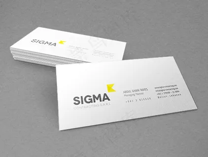 灰底白色名片样机