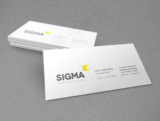 灰底白色名片样机