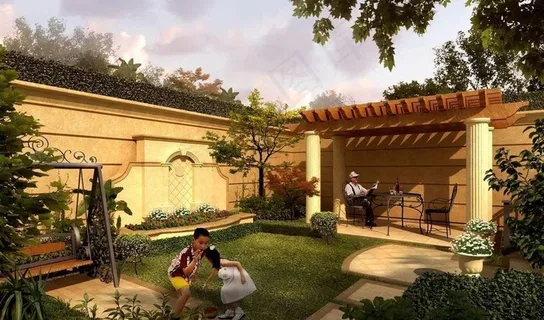 别墅私家花园图片