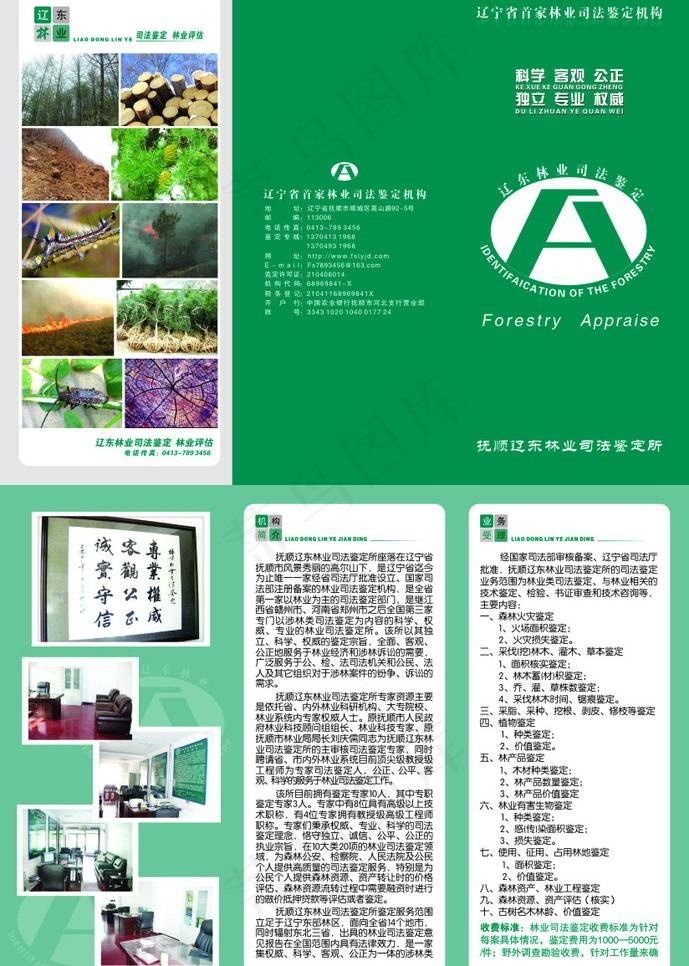 林业局三折页图片cdr矢量模版下载