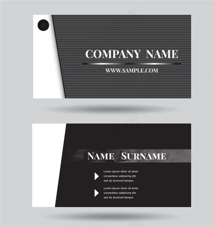 时尚商务名片卡片设计矢量元素eps,ai矢量模版下载