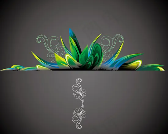 抽象时尚花纹背景矢量素材ai矢量模版下载