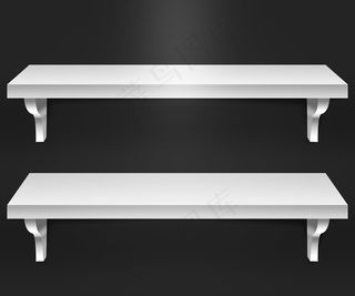 两个书架的黑色背景