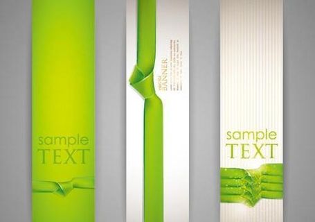 彩带banner设计矢量素材四