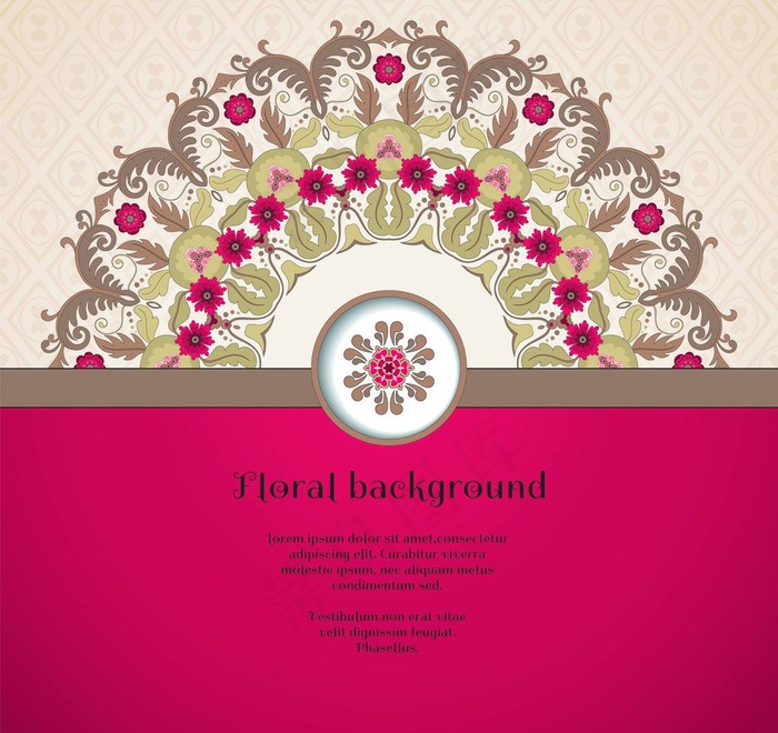 欧式花纹背景图片