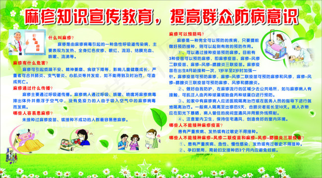麻疹宣传栏cdr矢量模版下载