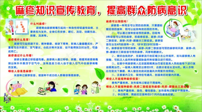 麻疹宣传栏cdr矢量模版下载