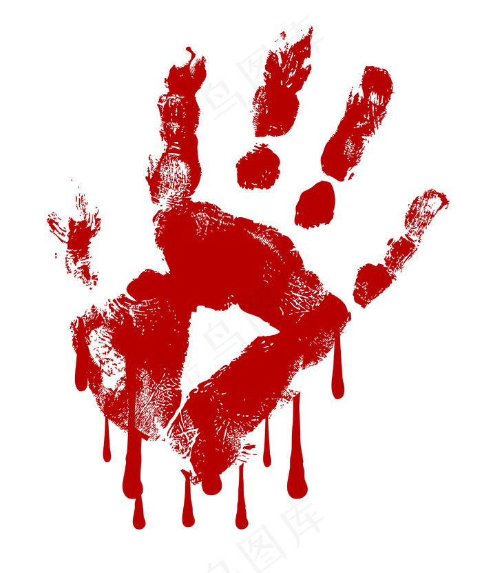 手鲜血淋淋的矢量