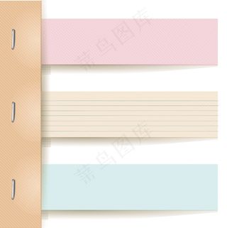 条形纸张—矢量素材
