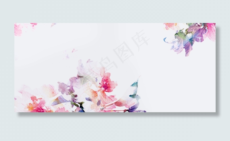 淘宝水彩花朵背景psd模版下载