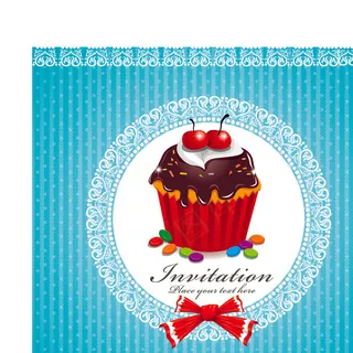 甜点蛋糕矢量素材图