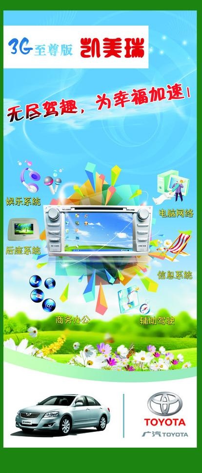 凯美瑞车型x 展架设计图片cdr矢量模版下载