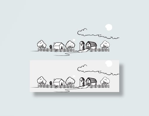 着色书农田景观艺术剪辑