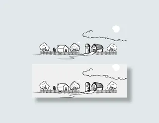 着色书农田景观艺术剪辑