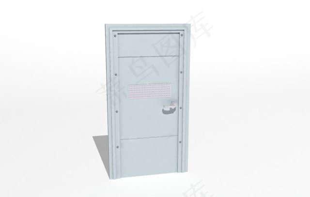 白色防盗门3D模型