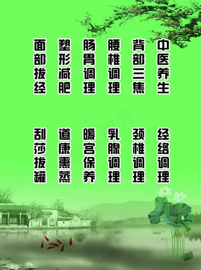 养生宣传展板图片(3940X5613(DPI:72))psd模版下载