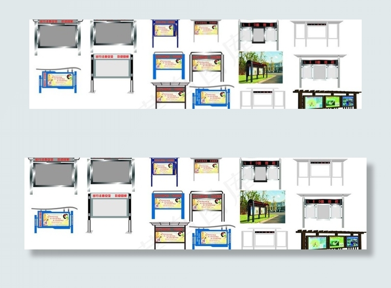 公交站牌 小区宣传栏图片