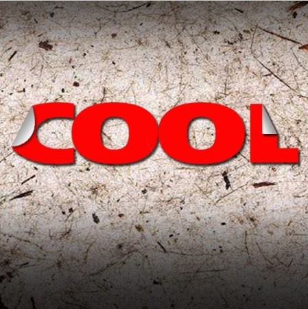 英文 cool 折纸字psd模版下载
