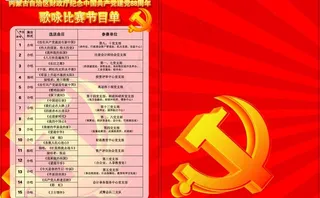 歌咏比赛节目单图片