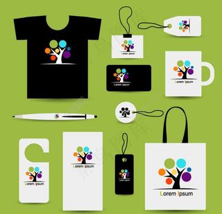 绿色背景大气vi设计