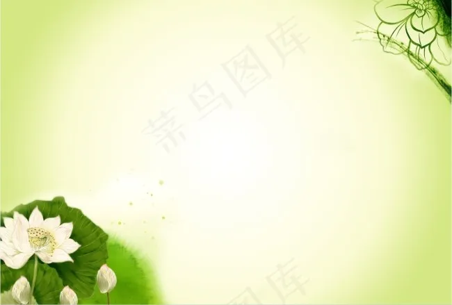 莲花背景psd模版下载