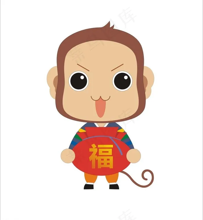 猴子吉祥物图片cdr矢量模版下载