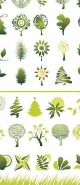 绿色主题图标矢量eps,ai矢量模版下载