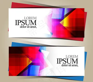 几何形banner 矢量图