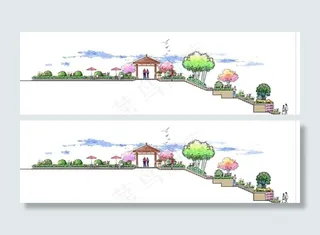 小区节点立面图图片