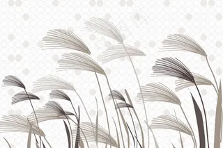 风中的芦苇影视墙壁画