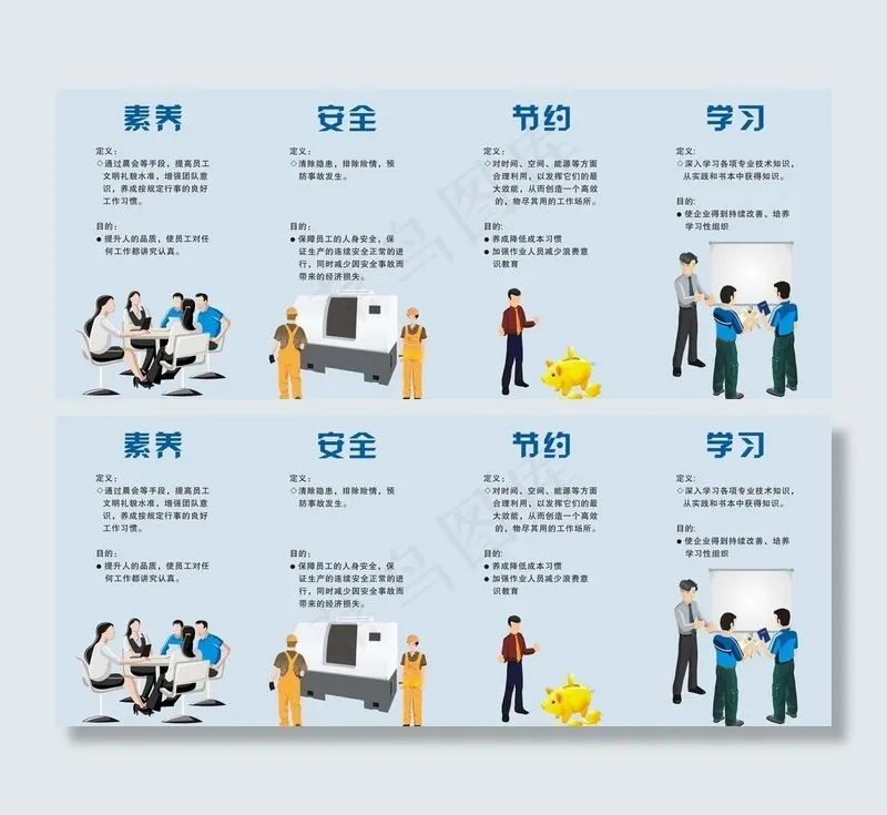 车间围栏用8s宣传海图片cdr矢量模版下载